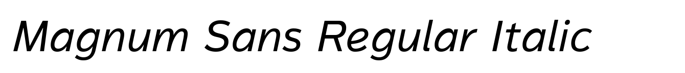 Magnum Sans Regular Italic image